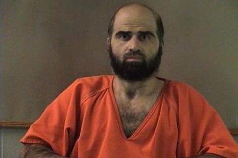 Former U.S. Army psychiatrist Major Nidal Hasan. Bell County Sheriff's Office photograph.